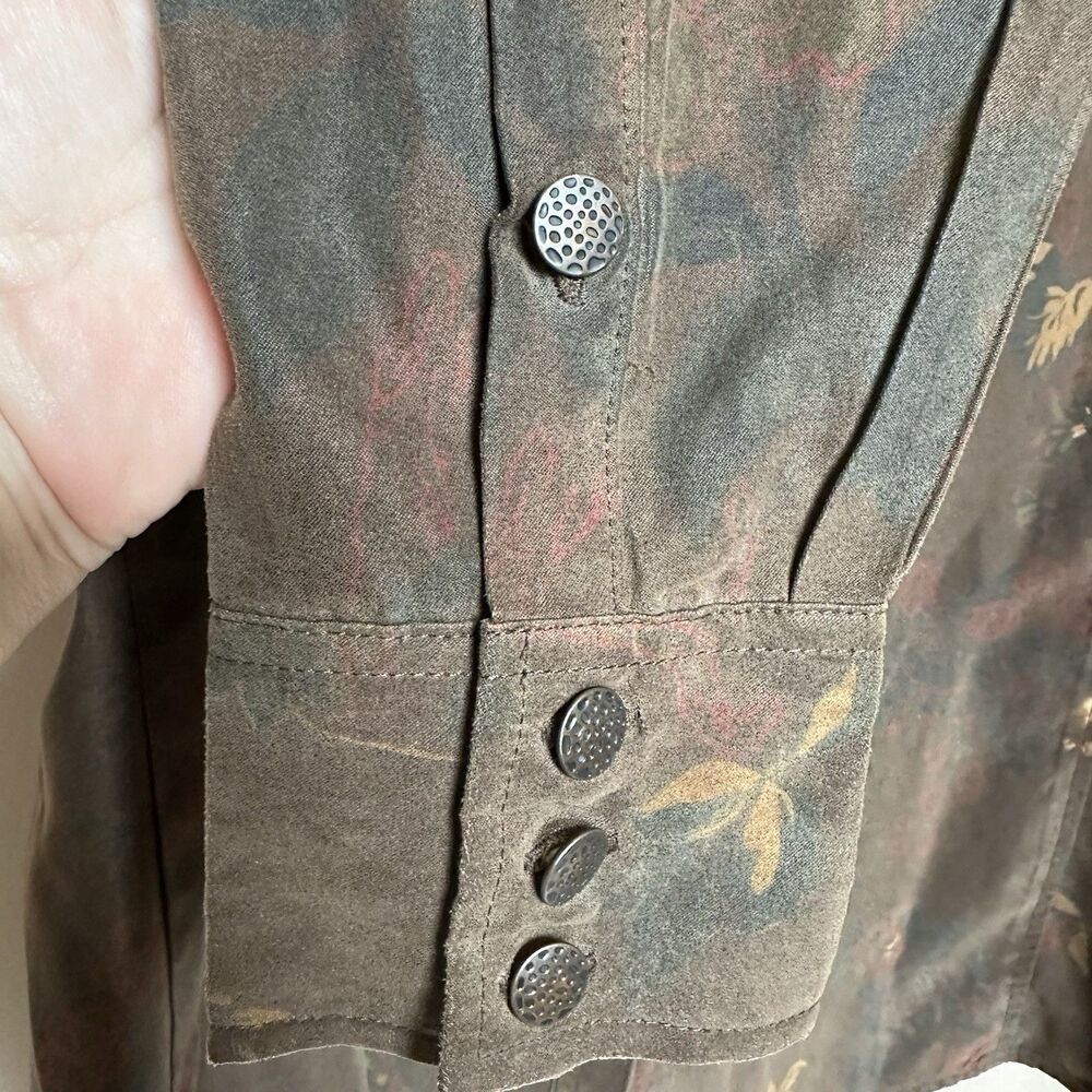 Natural ReflectionsTop Women’s Xl Button Up Long Sleeve Bittersweet Brown Nature - Picture 5 of 7